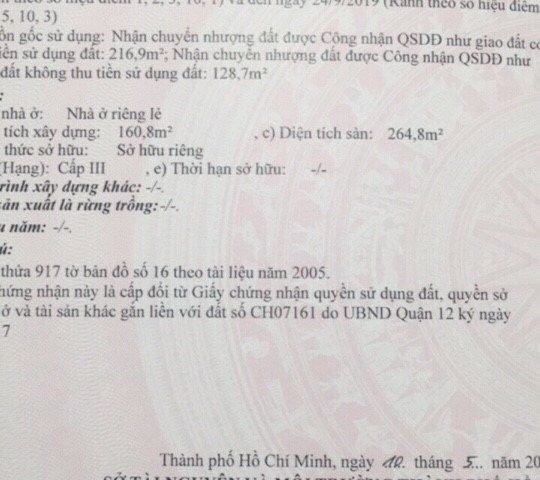 Bán đất mặt tiền Thới An 13, phường Thới An, quận 12