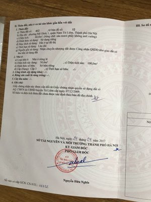 Chính chủ bán đất thổ cư Nhân Mỹ, quận Nam Từ Liêm, Hà Nội