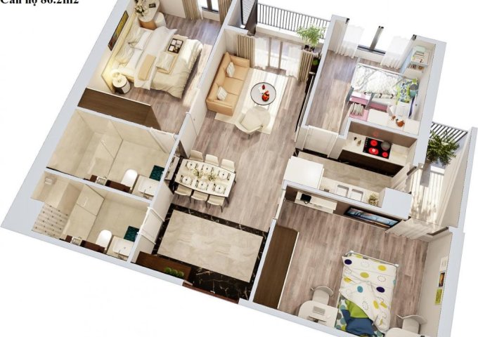 Bán căn hộ 3 phòng ngủ giá chỉ từ 3.1 tỷ tại Imperia Sky Garden, Hai Bà Trưng