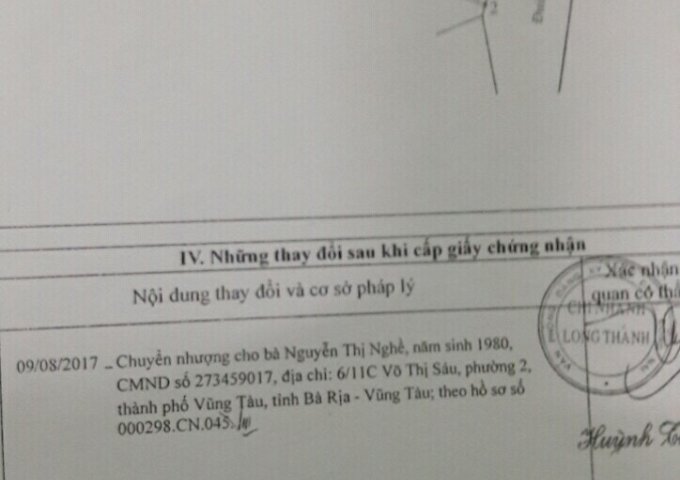 cần bán đất  X.Long Đức H.Long Thành T.Đồng Nai