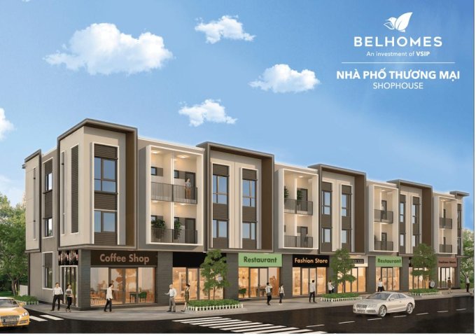 Bán gấp shophouse mặt đường Hữu Nghị, dự án Belhomes, 90m2 x 3 tầng, giá 3.23 tỷ