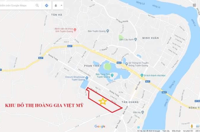 Nhận đăng kí đặt mua dự án đất nền phân lô KĐT Việt Mỹ Villas, TTTP Tuyên Quang