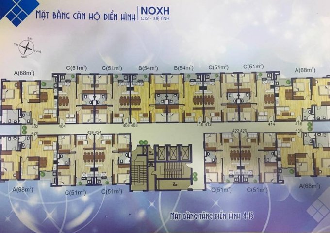 Bán trung cư NOXH 16 tầng - CT2- KĐT Tuệ Tĩnh