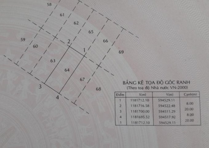Cần vốn Bán gấp lô đất KDC An Phú Tây, Sổ hồng riêng, chính chủ, DT: 8×20	