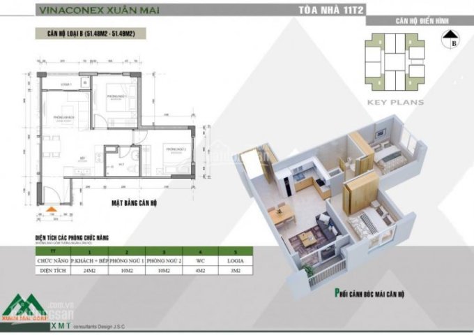 Bán căn hộ chung cư tại xã Thuỷ Xuân Tiên, Chương Mỹ, Hà Nội diện tích 58m2, giá 400 tr