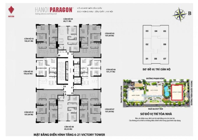 Bán căn hộ chung cư tại Dự án Paragon Tower, Cầu Giấy,  Hà Nội diện tích 81m2  giá 38 Trăm nghìn/m²