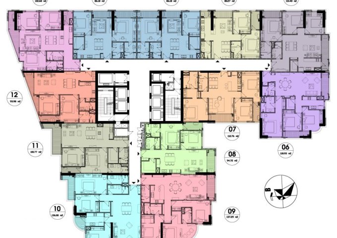 Bảng hàng đợt 1 chung cư cao cấp Hateco Laroma, căn tầng đẹp, nhiều chính sách ưu đãi