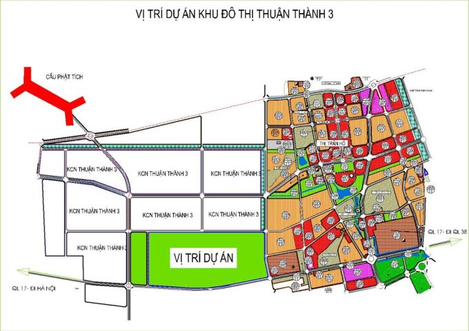 Bán đất Dự án Khu đô thị Thuận Thành 3,  Bắc Ninh giá chỉ từ 8 Triệu/m² 