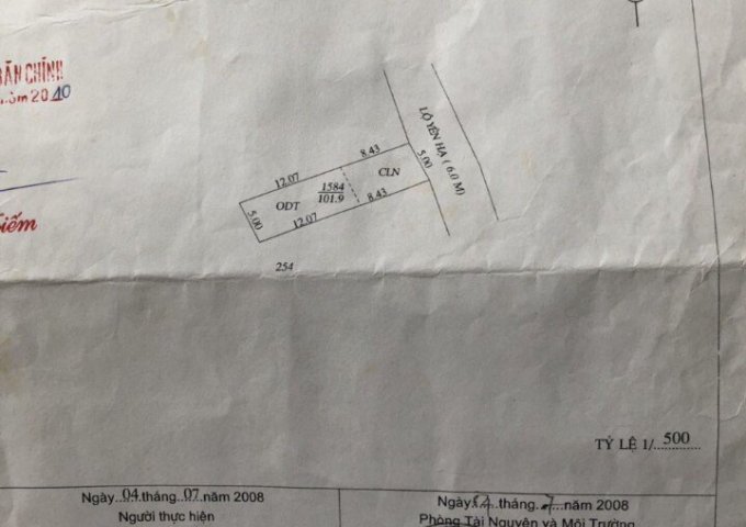 Bán nền thổ cư mặt tiền đường Hàng Gòn, Cái Răng