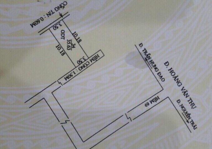 Bán nhà hẻm 69 đường Hoàng Văn Thụ, phường An Cư. Giá 1.3 tỷ