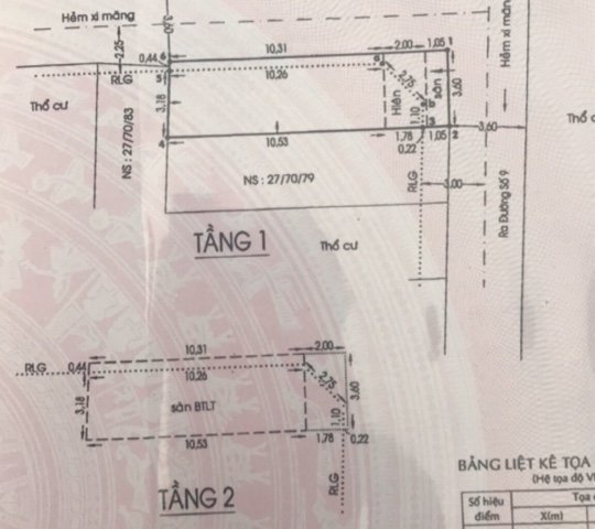 Bán nhà hẻm 27, đường Số 9, Gò Vấp (Lê Đức Thọ)