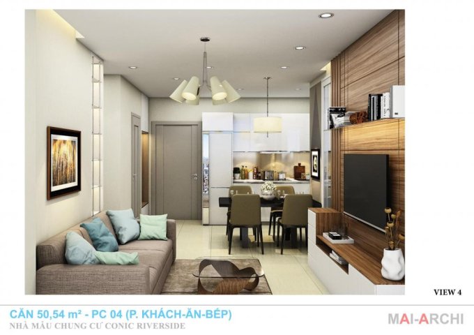 Bán căn hộ Conic riverside Quận 8, view sông, chỉ 180 triệu sở hữu ngay căn 2 PN