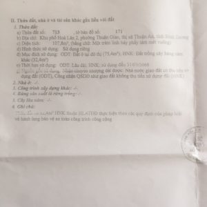 Bán nhà Thuận Giao 17, khu phố Hòa Lân 2, P Thuận Giao, Thuận An, Bình Dương