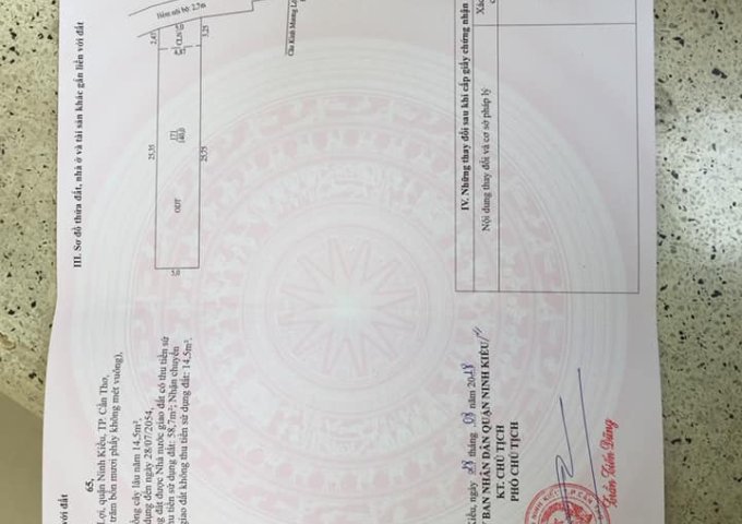 bán nền thổ cư 100% hẻm 98 tầm vu diện tích 140m2 hưng lợi , ninh kiều