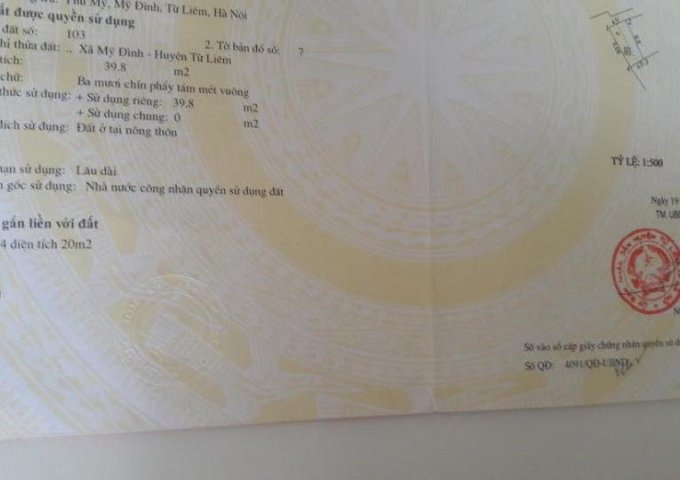 Bán nhà cấp 4, đang cho thuê, 39.8m2 tại ngách 52/25/47 đường Mỹ Đình