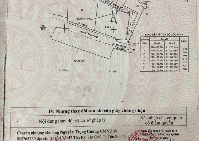 Bán lô đất hẻm 113 đường 11, P. Linh Xuân, Thủ Đức