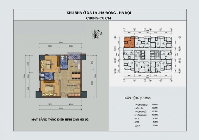 Gia đình tôi cần bán gấp CHCC 70m2, 2 phòng ngủ tại CT4B Xa La, Hà Đông