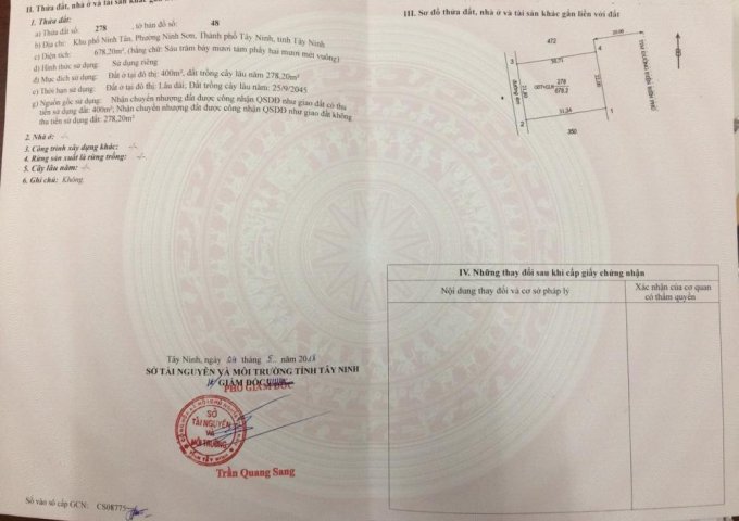 Đất mặt tiền 22m đường Điện Biên Phủ tp Tây Ninh