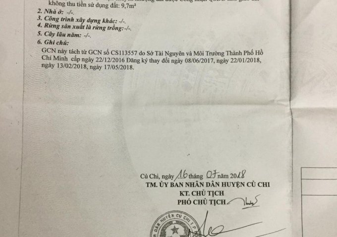 Bán đất thổ cư 7x17m, 1,19tỷ, 9,6tr/m2, DT 123 m2, cầu Phú Cường, Tỉnh Lộ 8, Bình Mỹ, Củ Chi