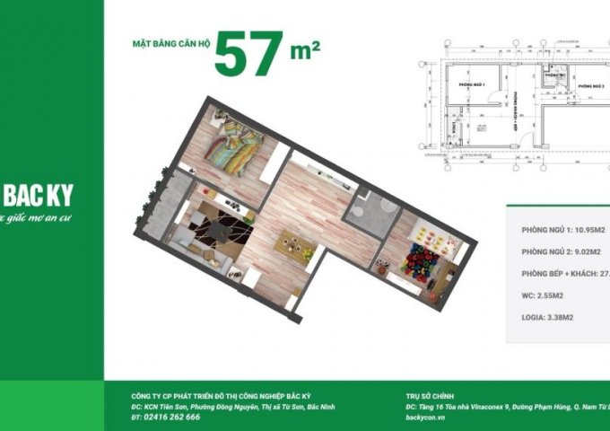 bán gấp căn hộ chung cư nhà ở xã hội Bắc kỳ yên phong, diện tích:45m2 