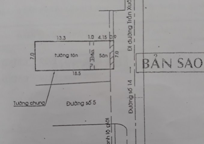 Nhà cấp 4 góc 2 MT đường 14A & 5K khu Cư xá Ngân Hàng, P. Tân Thuận Tây, Q7