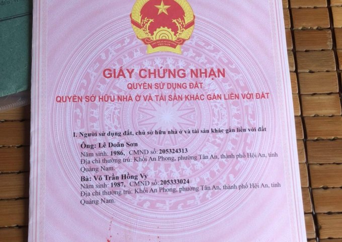 Cần bán gấp lô đất Bàu Ốc Thượng, Cẩm Hà, Hội An