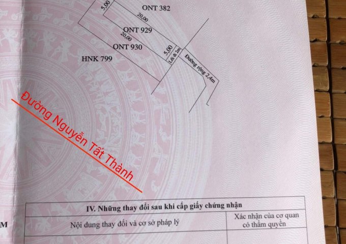 Cần bán gấp lô đất Bàu Ốc Thượng, Cẩm Hà, Hội An