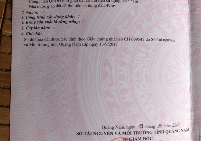 Cần bán gấp lô đất Bàu Ốc Thượng, Cẩm Hà, Hội An