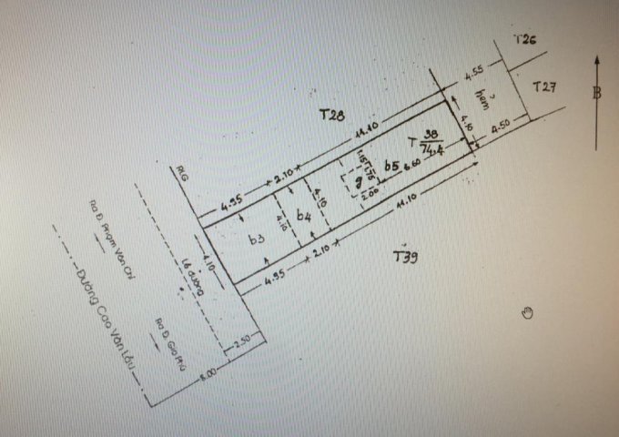Bán nhà 2 mặt tiền đường Cao Văn Lầu, khu chợ lớn, Phường 1, Quận 6, diện tích 4,1x18,15m = 75m2