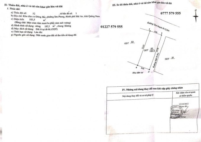 Bán đất mặt tiền khu đô thị Time Hội An, đấu lưng Lý Thường Kiệt, Hội An