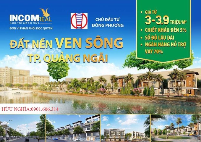 Bán đất nền ven sông TP Quảng Ngãi. 0901606314