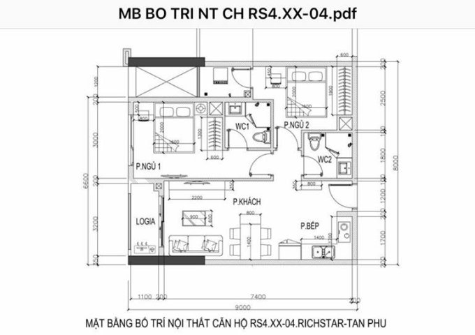 CHCC Ricstar Novaland 278 Hòa Bình, Hiệp Tân, Tân Phú, 59.6m2, 2.6 tỷ, LH: 0944240055 Hồng Ân