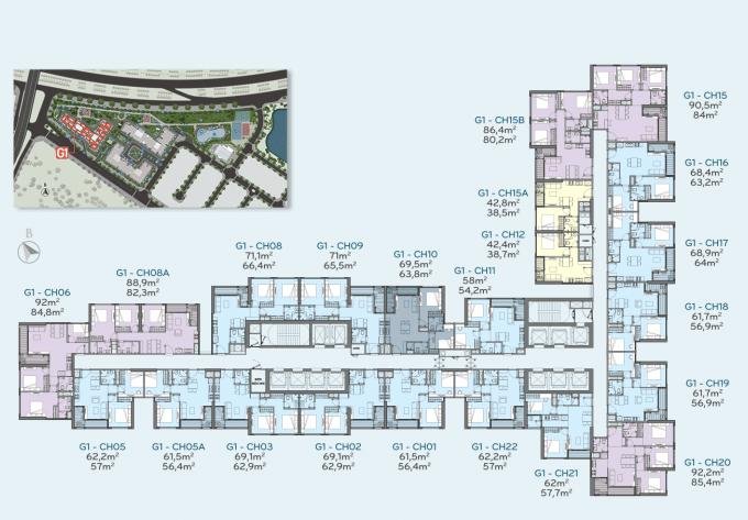 Bán căn hộ chung cư tại Dự án Vinhomes Green Bay Mễ Trì, Nam Từ Liêm, Hà Nội diện tích 70m2