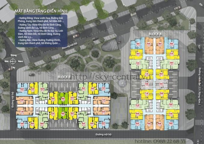 ﻿  Chính chủ bán căn 1809B2, chung cư Sky Central 176 Định Công