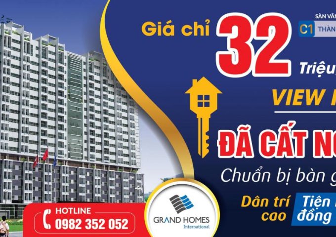 Phân phối độc quyền căn hộ và sàn văn phòng tại chung cư C1 Thành Công, giá chỉ từ 32tr/m2