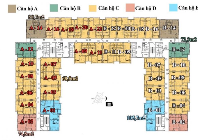 Chính chủ bán căn A1807 chung cư Athena Xuân Phương, giá chỉ 19.5 tr/m2