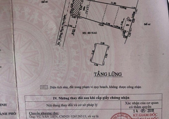 Bán nhà 111/ Phạm Văn Chiêu, P14, Gò Vấp - 3,7 tỷ TL