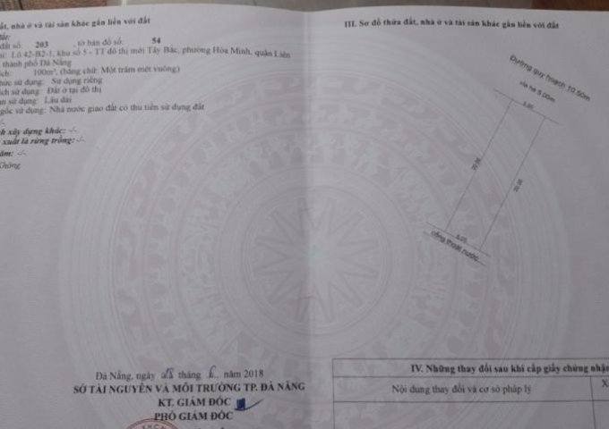 Bán lô đất đường Phú Thạnh 7, gần UBND quận Liên Chiểu