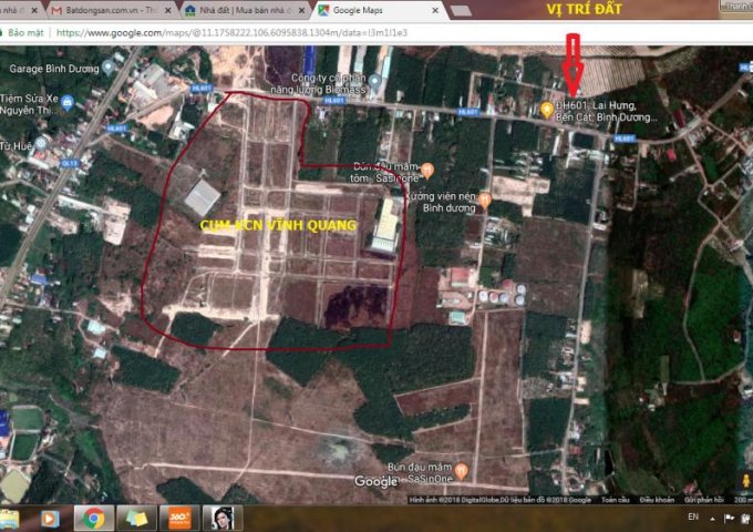 Bán đất tại Đường Bến Tượng, Bàu Bàng, Bình Dương diện tích 1700m2 giá 1450 Triệu
