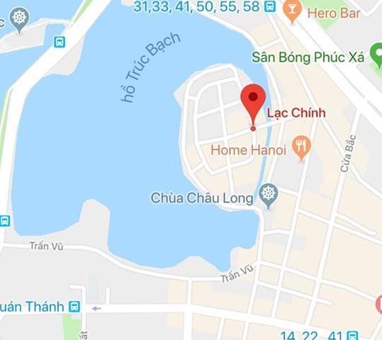 Bán đất mặt phố Lạc Chính, phường Trúc Bạch, Ba Đình, Hà Nội