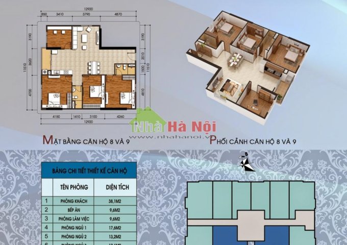 Chỉ 19 triệu/m2 sở hữu căn hộ 122m2 mới, 4 phòng ngủ tại 304 Hồ Tùng Mậu. LH 0974.734.015