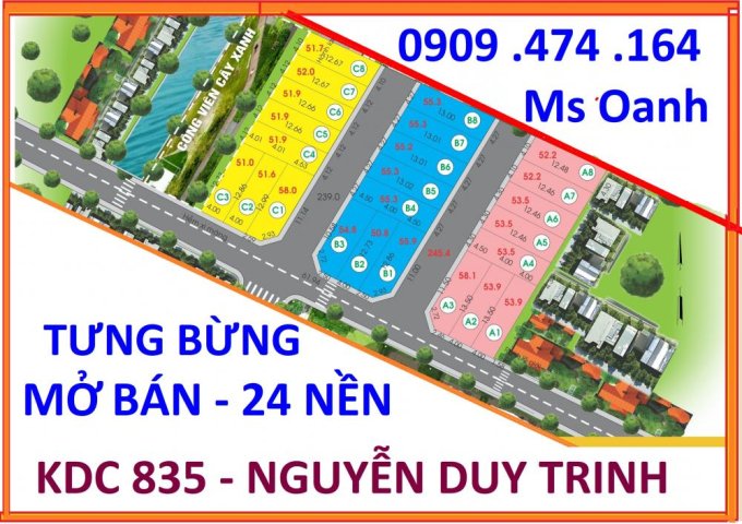 Chỉ 45tr/m2- SHR, xây Full đất - Mở bán 24 nền 1 sẹt Nguyễn Duy Trinh, 300m ra Vòng Xoay Phú Hữu, giáp ranh Quận 2