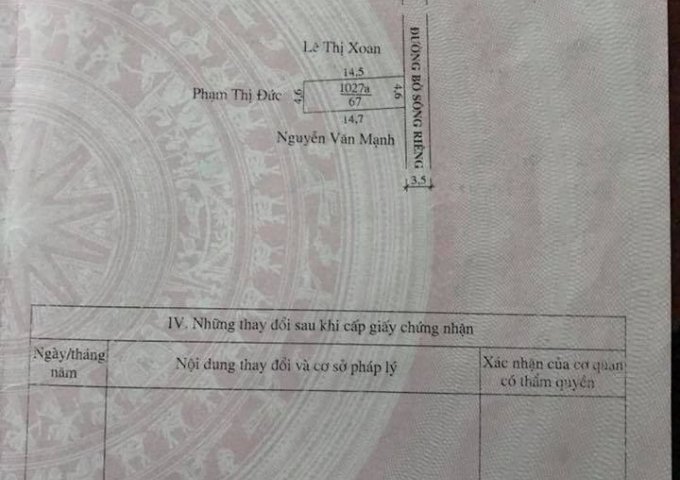 Bán 67m2 đất tại tổ dân phố số 5 Hòa Nghĩa, Dương Kinh, Hải Phòng. Giá 280 triệu