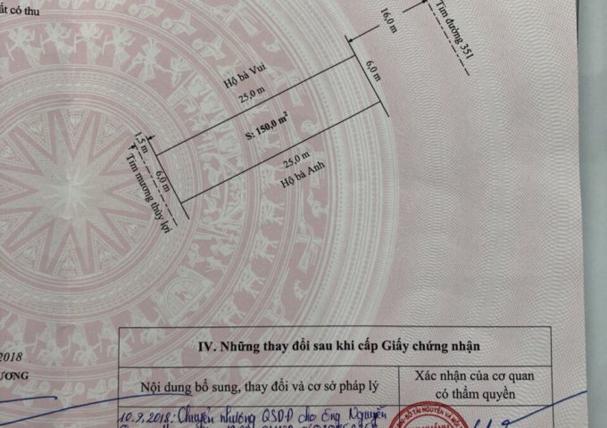 Bán đất mặt đường 351 Cầu Đen, Đặng Cương, An Dương, Hải Phòng. Giá 17 triệu/m.
