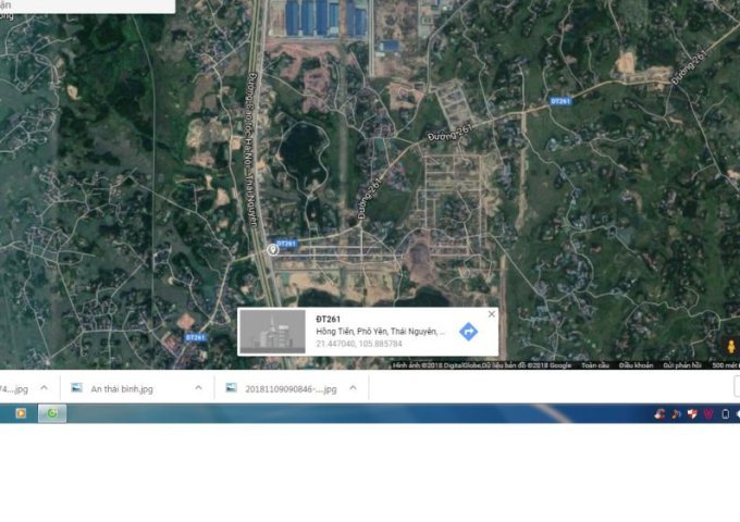 Bán đất mặt đường gom giữa hai KCN Samsung, Điềm Thụy, Tái định cư xóm Hắng tại Xã Hồng Tiến, Phổ Yên, Thái Nguyên diện tích 307m2 giá 1.6 Tỷ