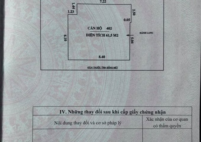 Bán căn hộ chung cư (căn góc) thuộc khối 13 p. Quang Trung chuẩn trung tâm thành phố Vinh