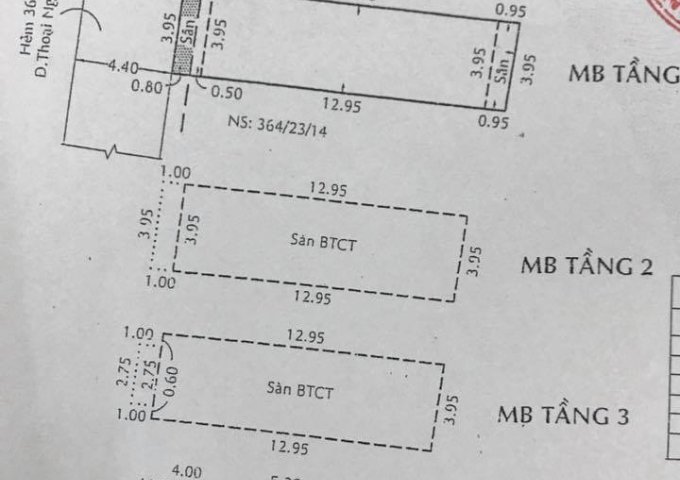 Nhà HXH 364/23/16 THOẠI NGỌC HẦU - 4x15m - Đúc 2 lầu ST - Giá 5,7 tỷ TL