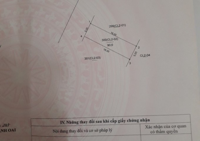 Bán đất đấu giá Quế sơn - xã tân ước huyện thanh oai- Lô mặt đường CL2-02 diện tích 90m2