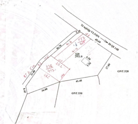 Bán đất mặt tiền 40m, đường DH8 (Đường đi KDL Suối khoáng Phước Nhơn, Đồng Xanh – Đồng Nghệ), Hòa Khương