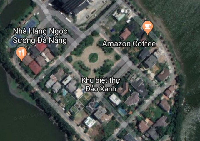 Bán đất biệt thự khu Đảo Xanh,hướng Đông,dt 400m2 bên cạnh nhà hàng Nơm